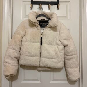 Juicy Couture Cream Puffer Jacket